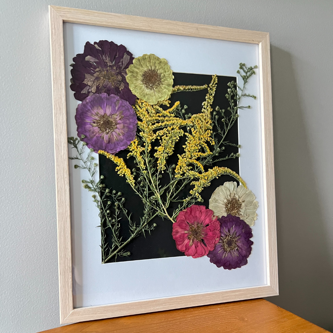 Framed Flowers  - 11"x14" Wooden Frame